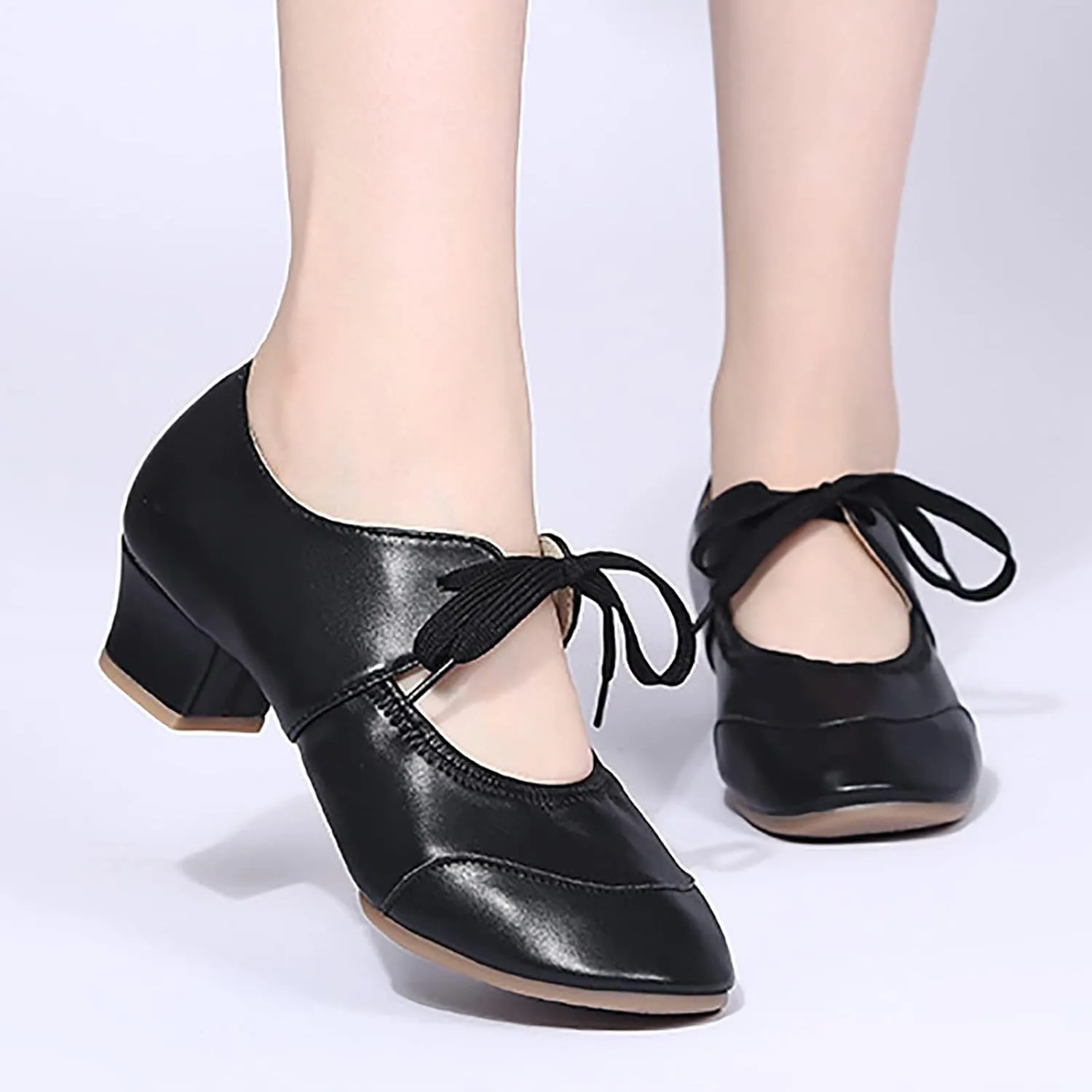 Women's Satin Latin Dance Shoes Professional Ballroom Salsa Practice Performance Dancing Shoes Sandals