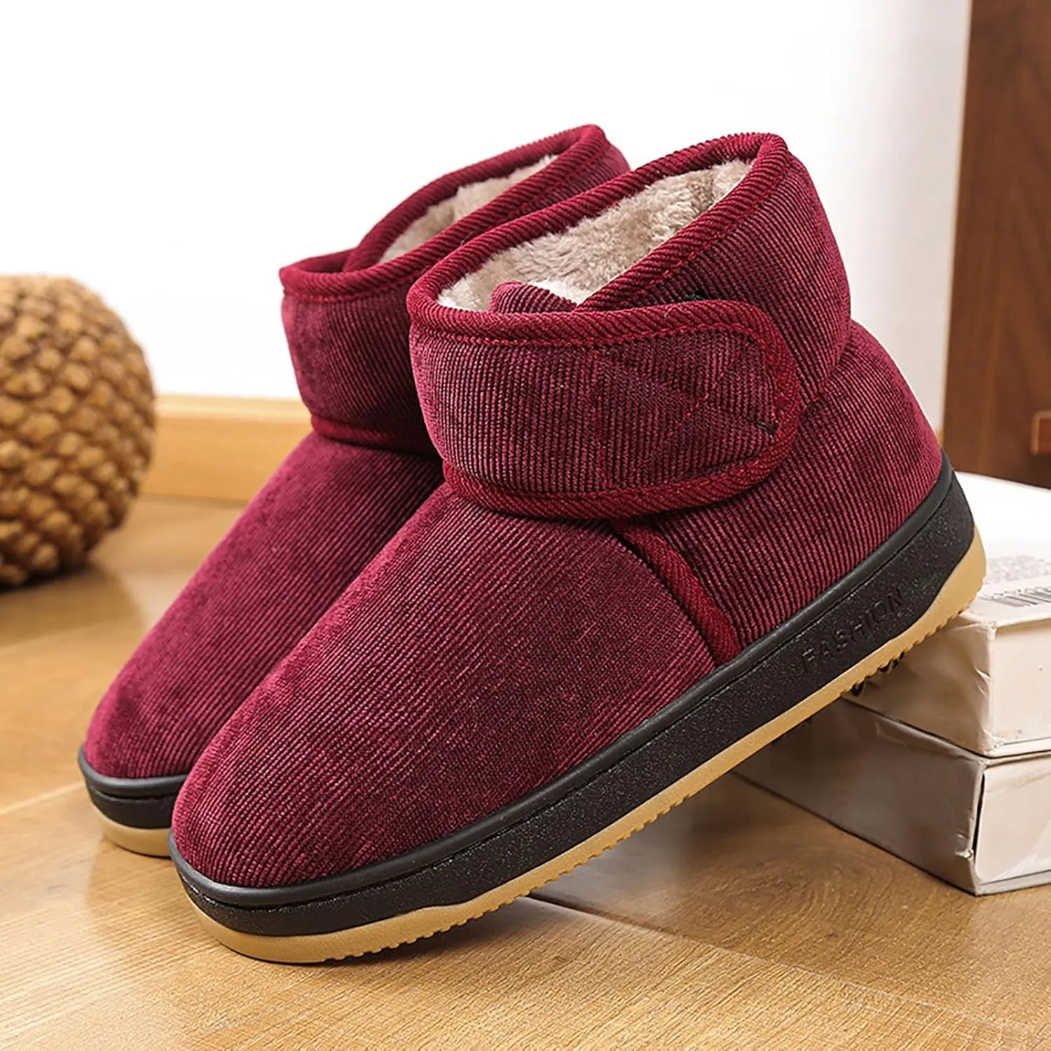 Womens Shoes Dressy Casual Fall Winter Wedge Womens Winter Booties Slip On Snowboots for Women Pink Fur Boots Womens Winter Boots Waterproof Insulated Deals of The Day