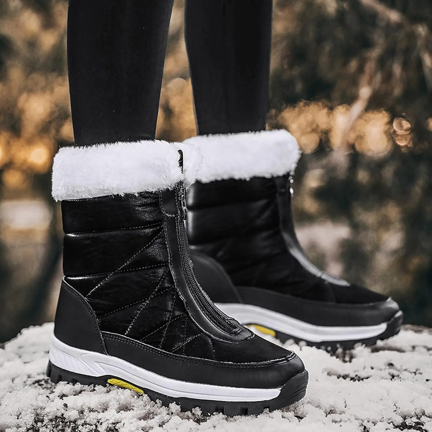 Womens Snow Boots Waterproof Insulated Size 7.5 Womens Winter Snow Boots Wide Women Winter Boot Womens Winter Fur Boots 8.5 Waterproof Womens Boots Size 11