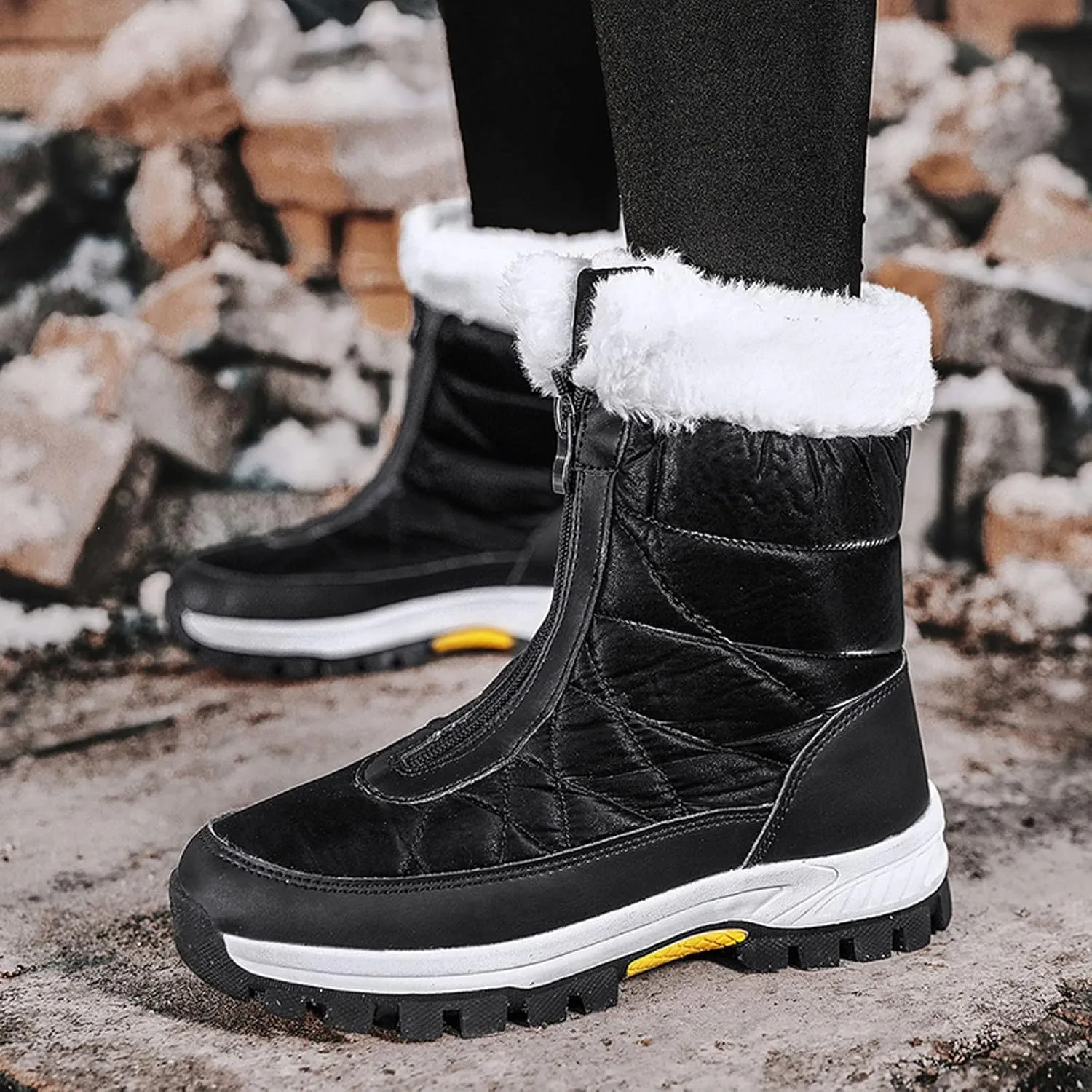 Womens Snow Boots Waterproof Insulated Size 7.5 Womens Winter Snow Boots Wide Women Winter Boot Womens Winter Fur Boots 8.5 Waterproof Womens Boots Size 11