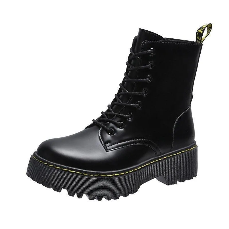 Women's Thick-heel Locomotive Martin Boots