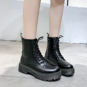 Women's Thick-heel Locomotive Martin Boots