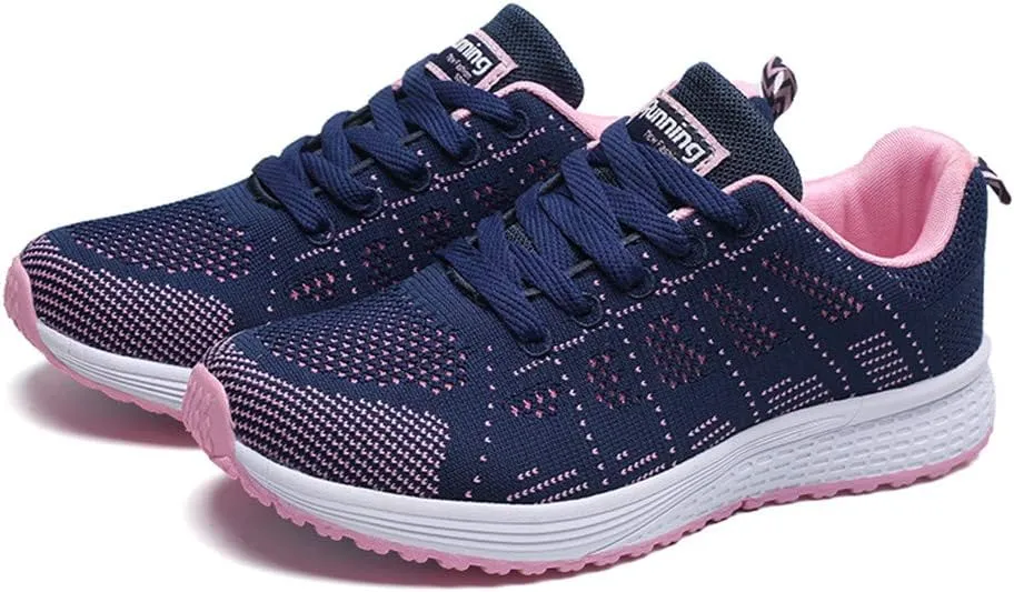 Womens Walking Shoes Lace Up Lightweight Memory Foam Cheer Non Slip Work Shoes Women Walking Shoes Casual Waterproof Sneakers Black Tennis Shoe Cross Trainer Shoe