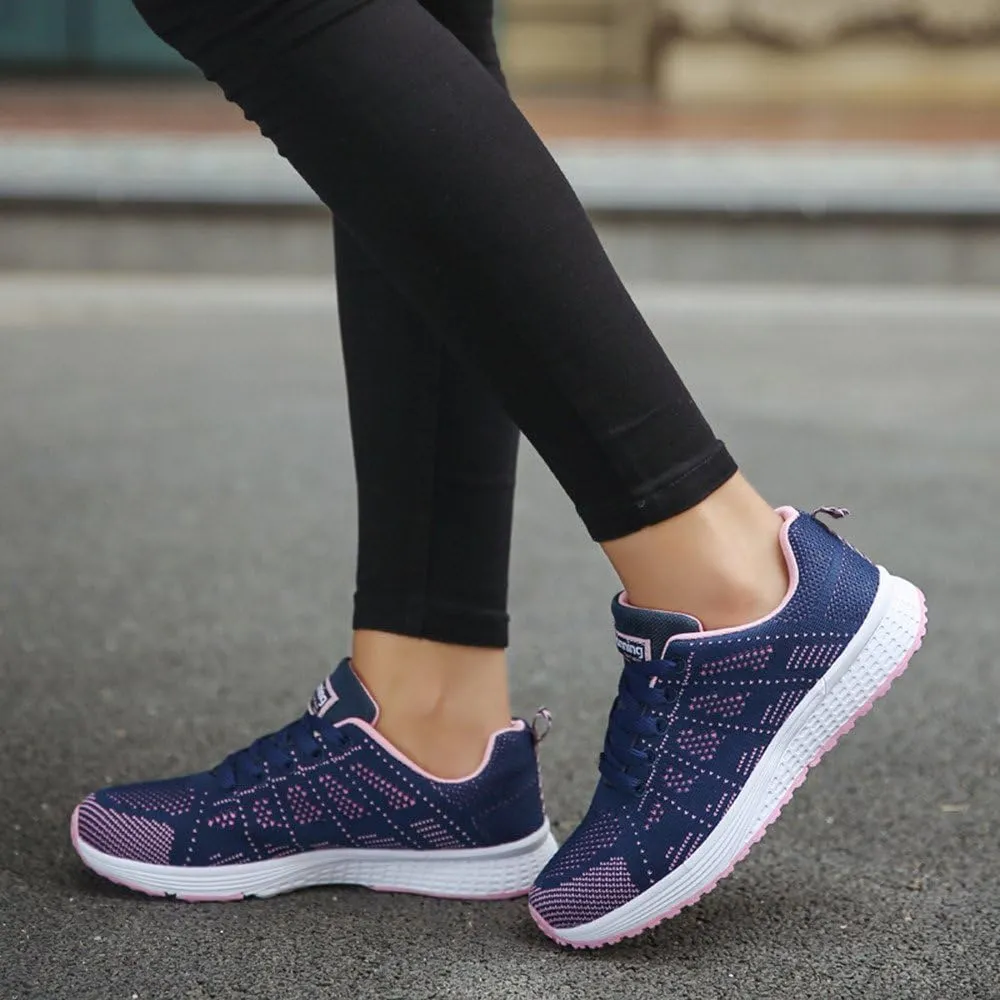 Womens Walking Shoes Lace Up Lightweight Memory Foam Cheer Non Slip Work Shoes Women Walking Shoes Casual Waterproof Sneakers Black Tennis Shoe Cross Trainer Shoe