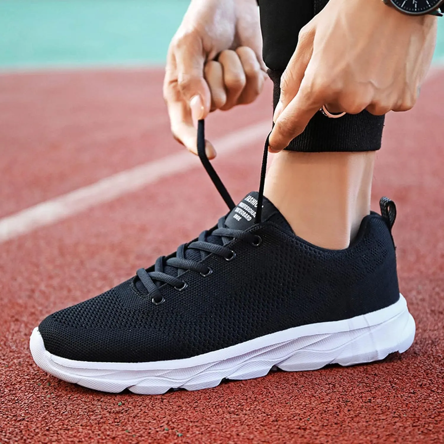 Womens Walking Shoes Lace Up Lightweight Memory Foam Cheer Walking Shoes Women Workout Slip On Shoes Casual Men's Fashion Sneakers White Tennis Shoe Trainers Shoe