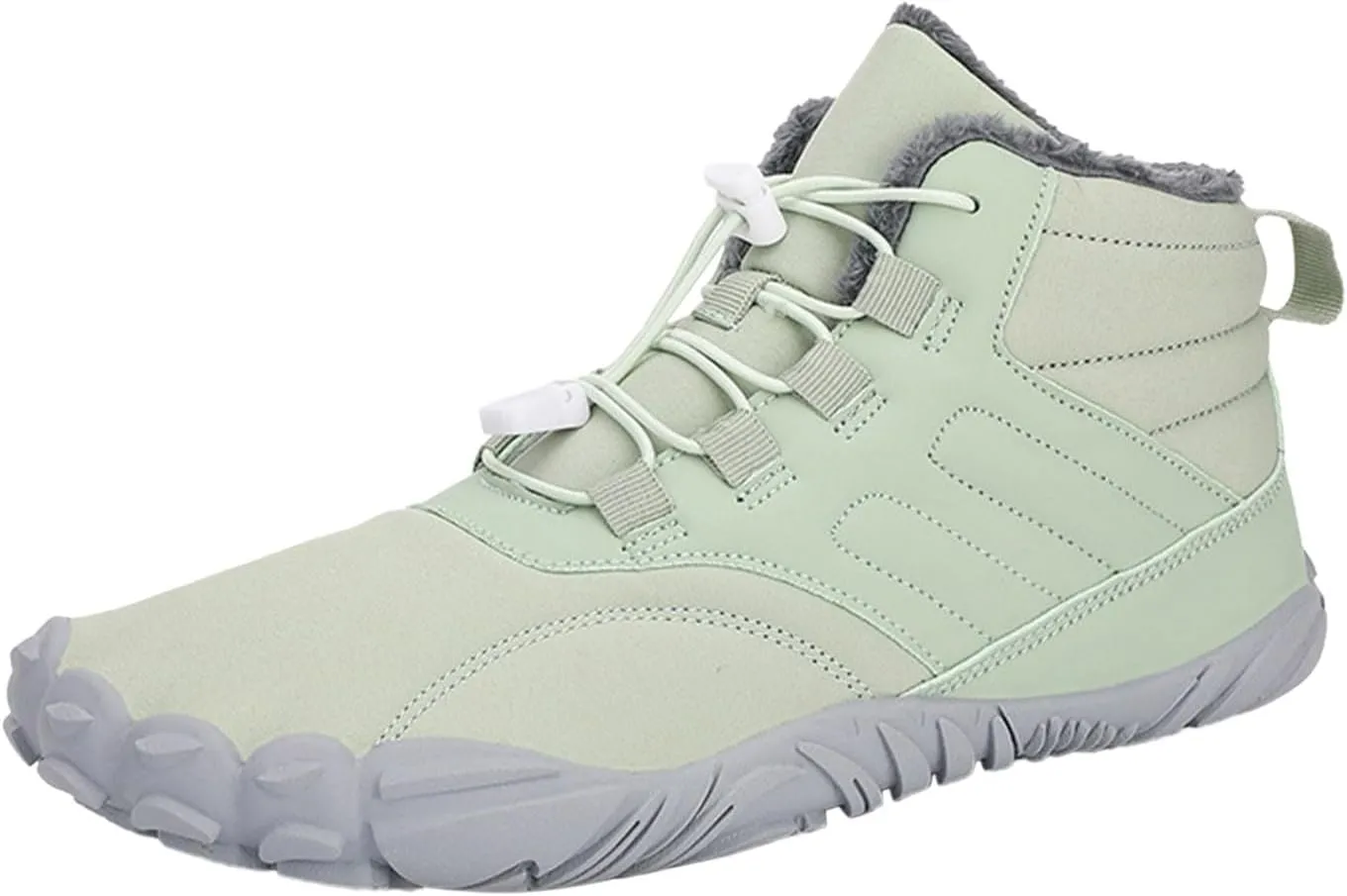 Work Boots for Men Cowboy Style Hiking Sneakers Shoes with Fur Lined Working Shoes for Women Wide Width Waterproof Platform Shoes Work Hike Grounded Footwear