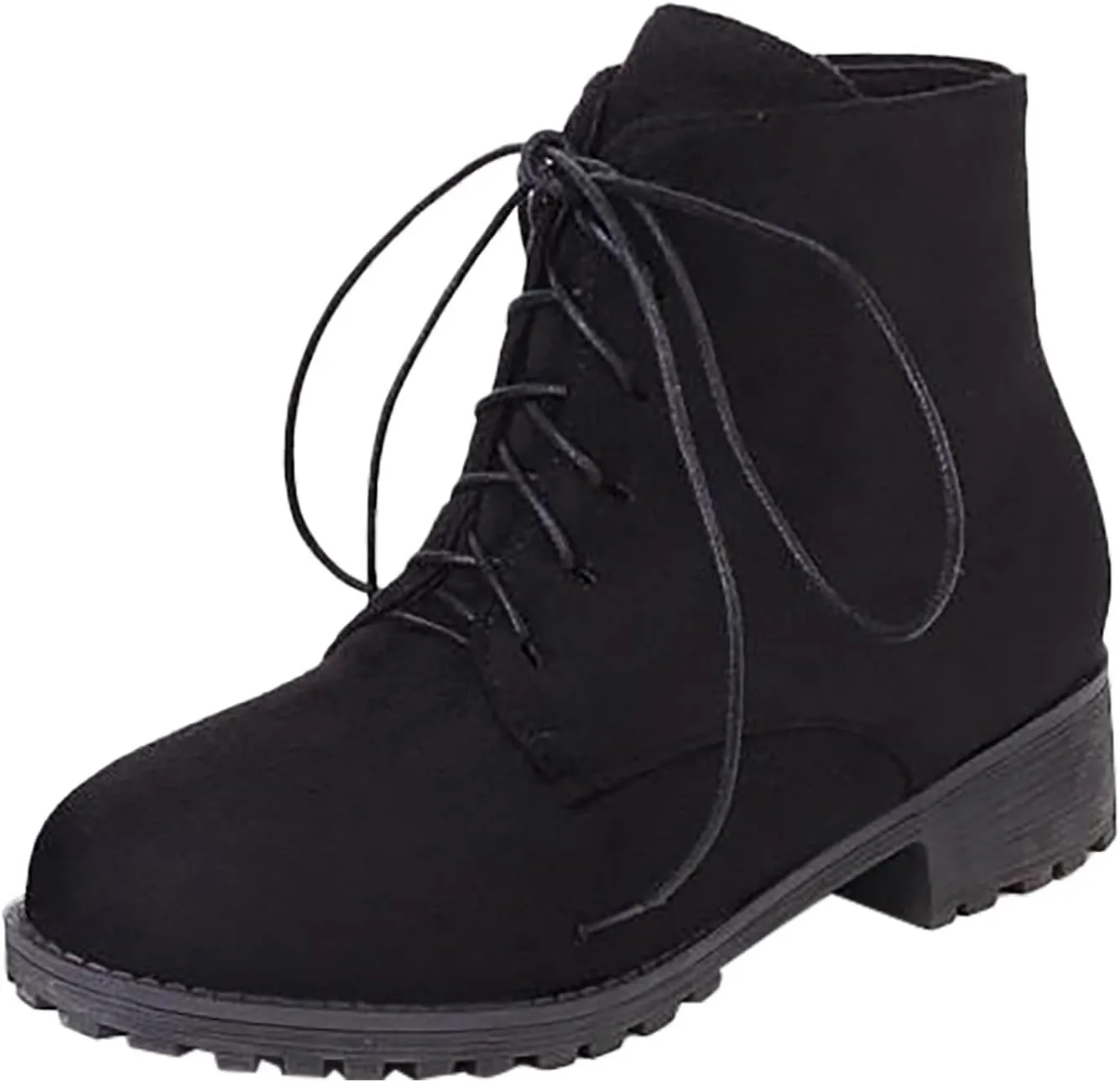 Work Boots for Women Ankle Warm Booties for Women Cute Womens Boots Non Slip Work Shoes Women Cover Heel Round Toe Lug Sole Low Heel Chelsea Fashion