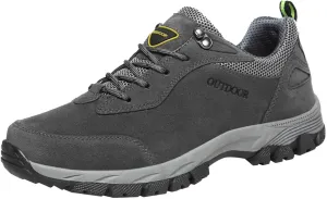 Workout Athletic Sport Shoes for Men Solid Thick Sole Hiking Shoes Comfortable Lace Up Outdoor Shoe Men Sneaker Size 16