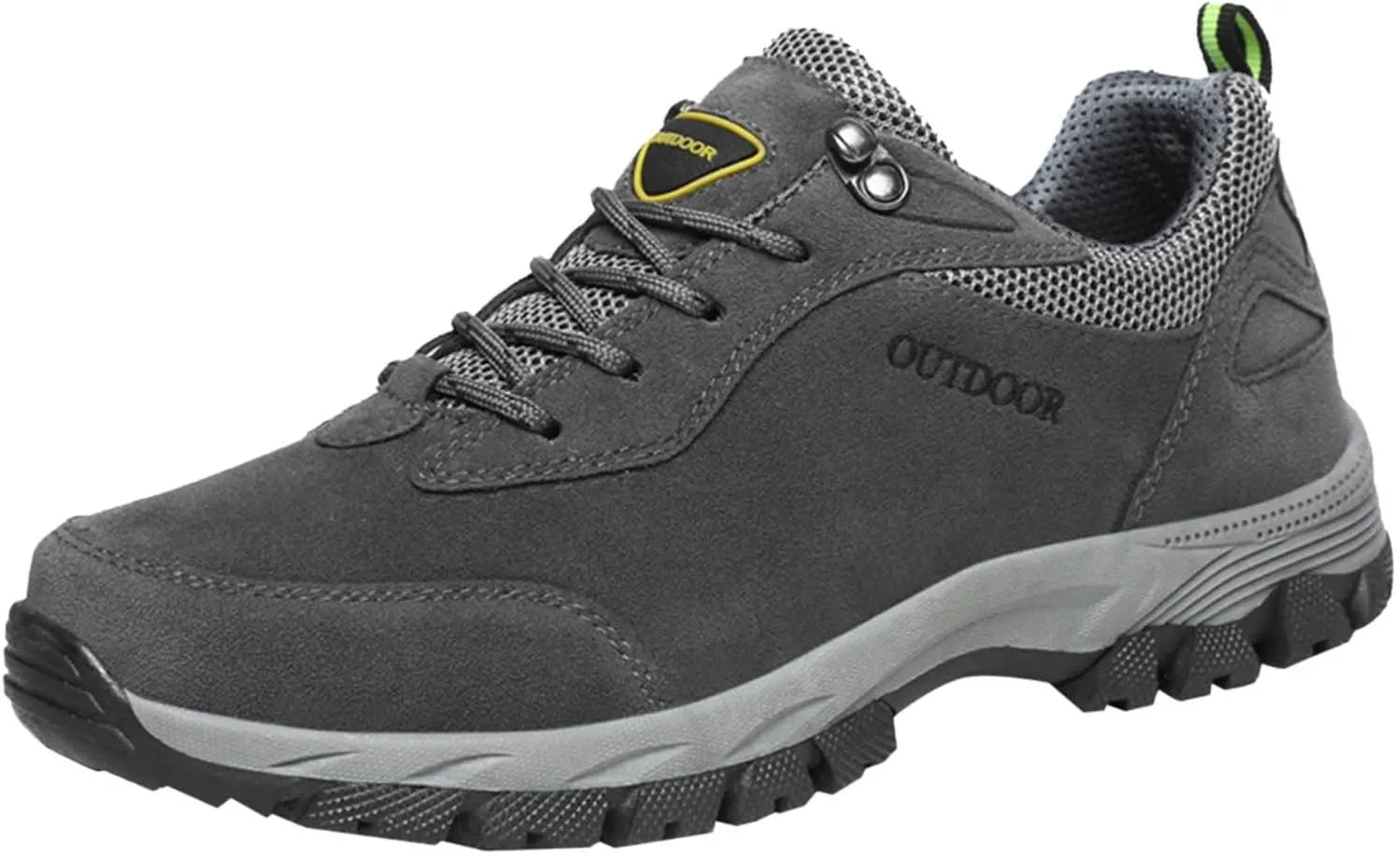 Workout Athletic Sport Shoes for Men Solid Thick Sole Hiking Shoes Comfortable Lace Up Outdoor Shoe Men Sneaker Size 16