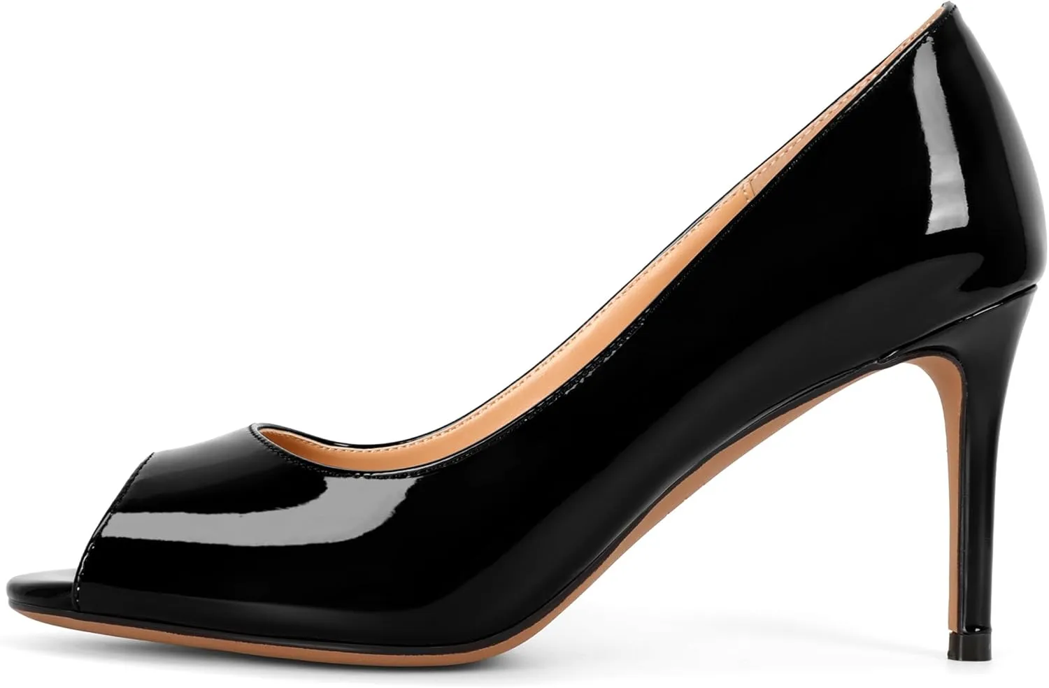 YODEKS Women's Peep Toe Stilettos High Heel Pumps Classic Party Wedding Office Dress Open Toe Stiletto